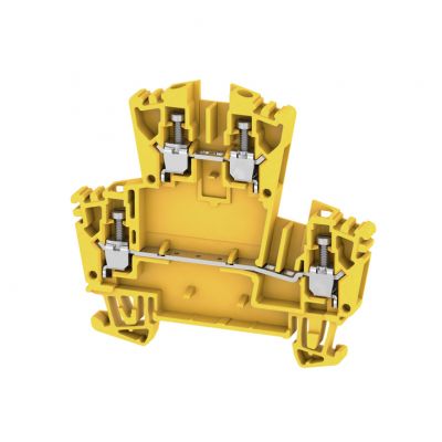 WEIDMULLER WDK 2.5 ZQV GE Zacisk modułowy wielorzędowy, złącze śrubowe, 2.5 mm², 400 V, 24 A, liczba poziomów: 2, żółty 1068040000 /100szt./ (1068040000)